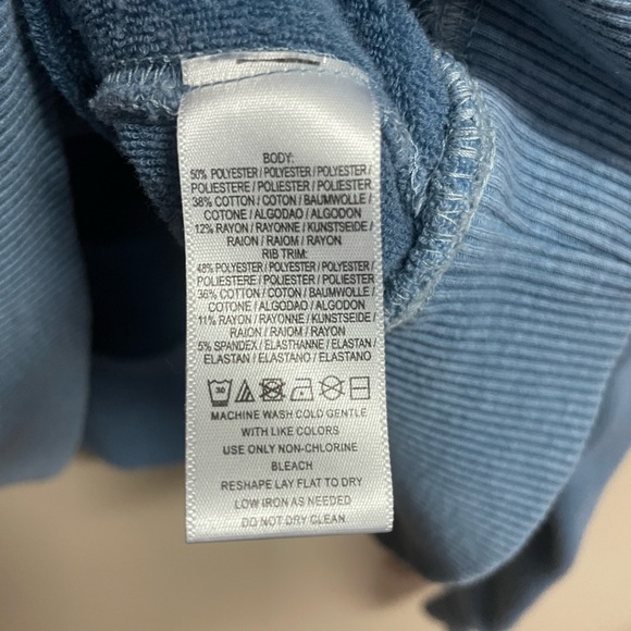 Free People Movement Blue Lace it Up Hoodie Size Large - Picture 4 of 5